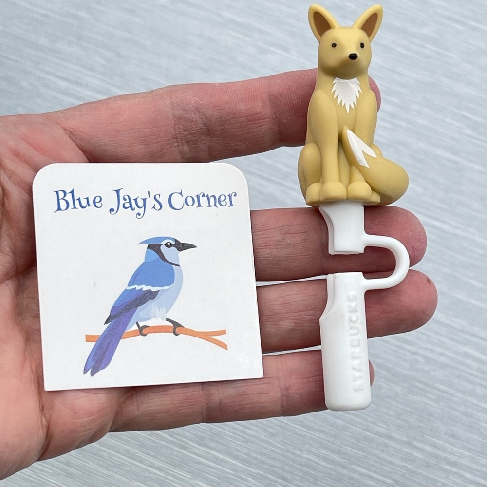 Starbucks Straw Topper Fox Silicone for Cold Cup Animal 2024 Release